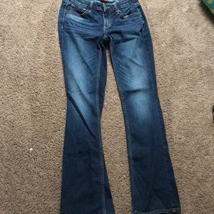 Bootcut blue jeans